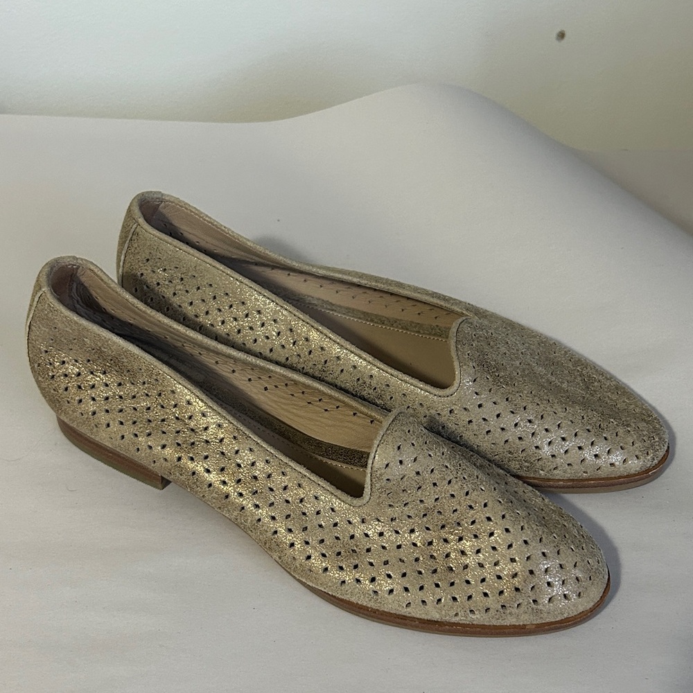 Johnston‎ & Murphy Metallic Gold Flats